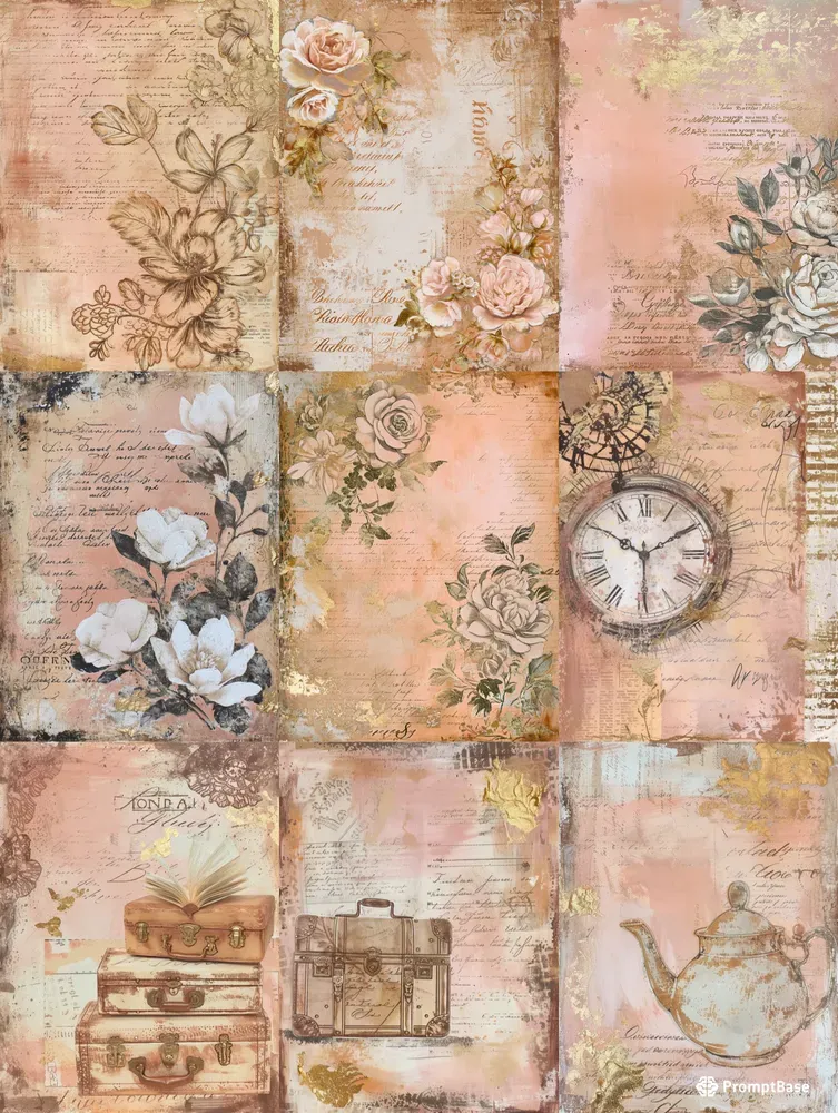 Gilded Antique Scrapbooking Paper