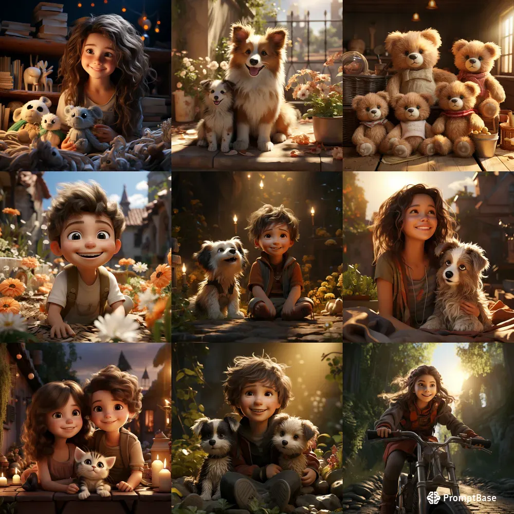 Animated 3D Cartoon Scenes