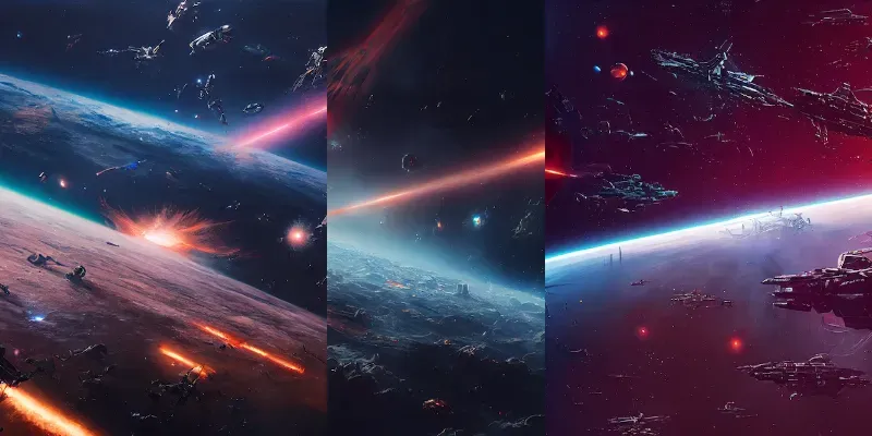 Sci-fi Space Battle generated by undefined