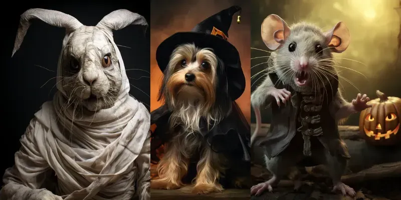 Halloween Animal Costume Photography generated by undefined