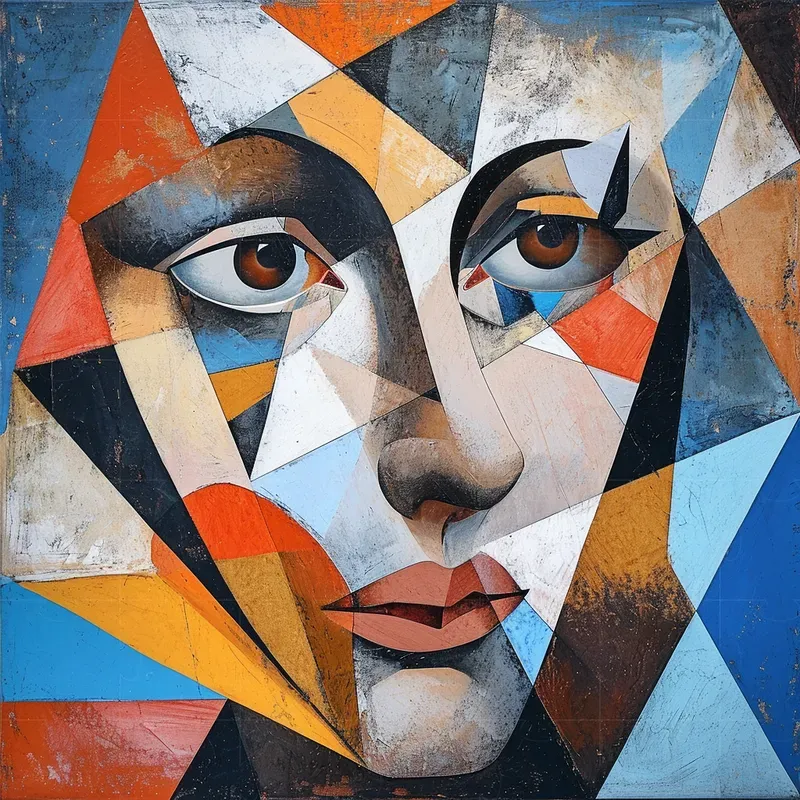Geometric Cubism Art