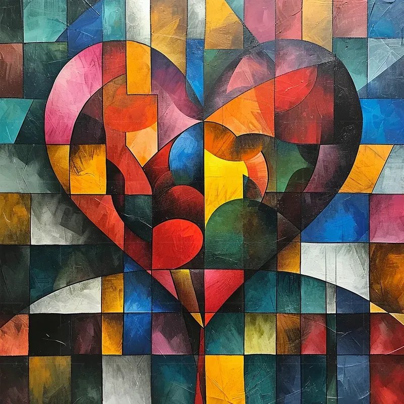 Geometric Cubism Art
