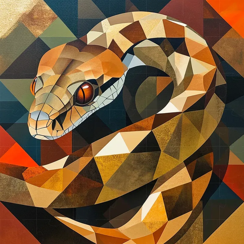Geometric Cubism Art
