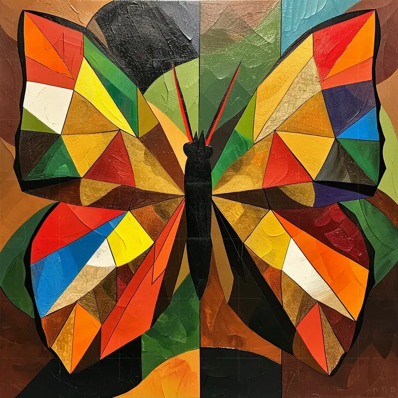 Geometric Cubism Art