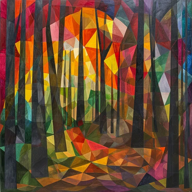 Geometric Cubism Art