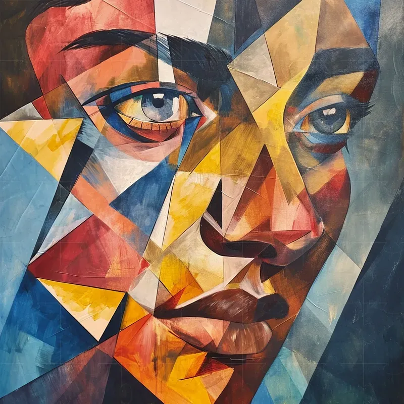 Geometric Cubism Art