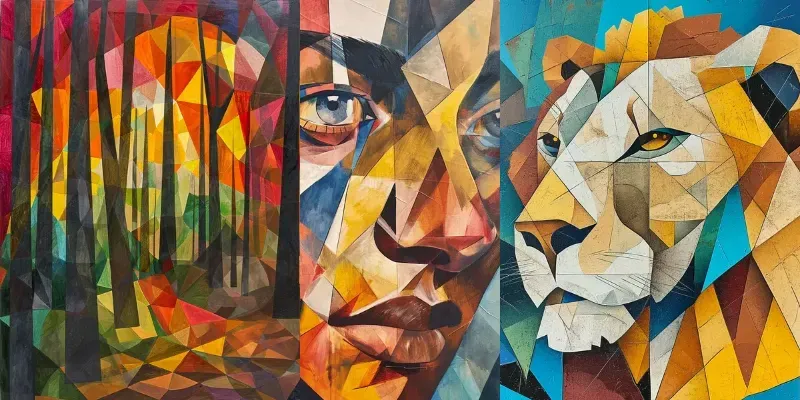 Geometric Cubism Art generated by undefined
