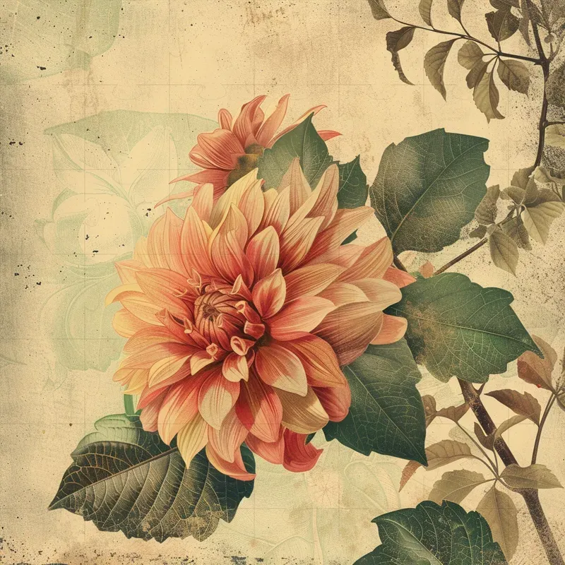 Botanical Vintage Nostalgic Collage Art