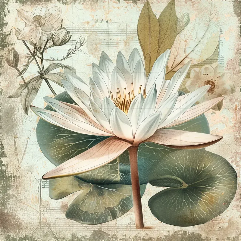 Botanical Vintage Nostalgic Collage Art