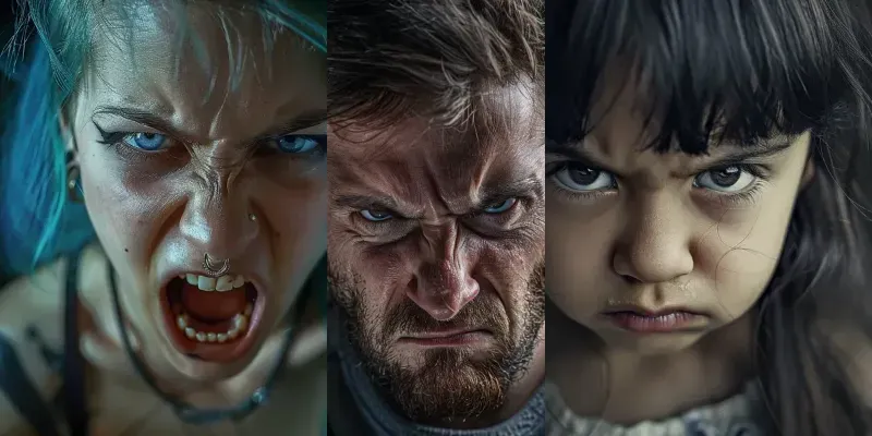 Insanely Realistic Angry People Photos generated by undefined
