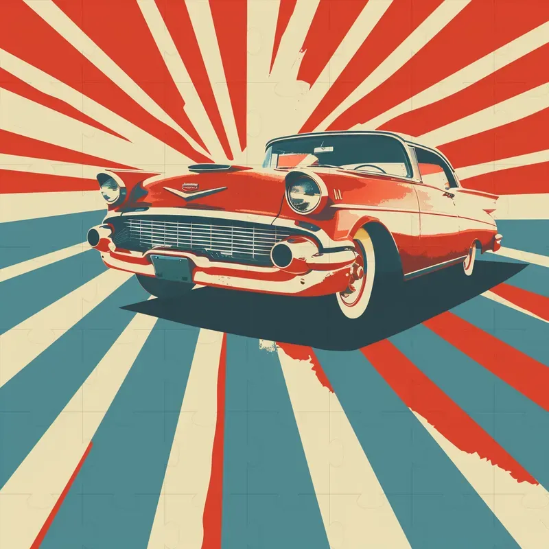 Old Vintage 1950s Retro Poster