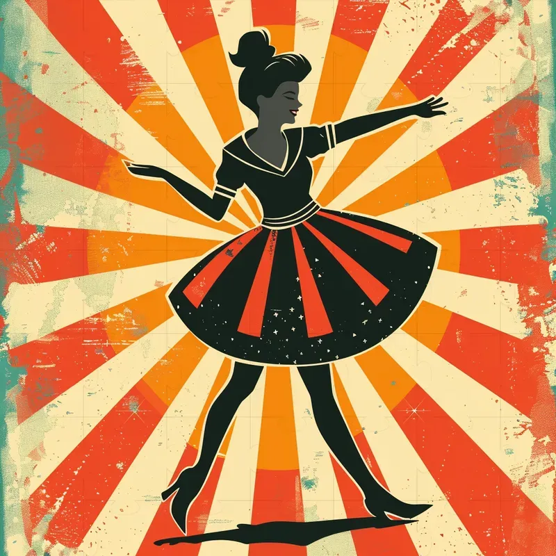 Old Vintage 1950s Retro Poster