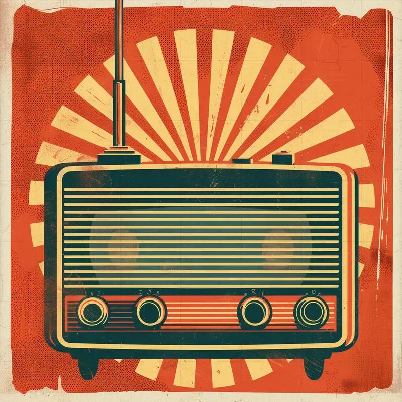 Old Vintage 1950s Retro Poster