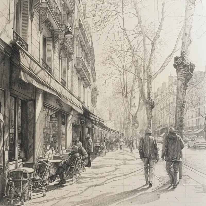 Detailed Pencil Drawing Art