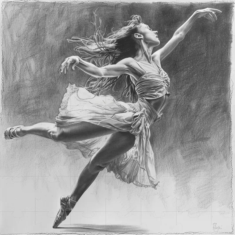 Detailed Pencil Drawing Art