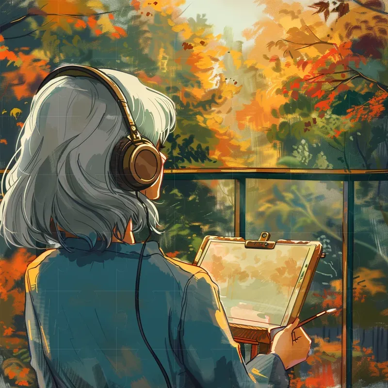 Beautiful Autumn Lofi Anime Thumbnails