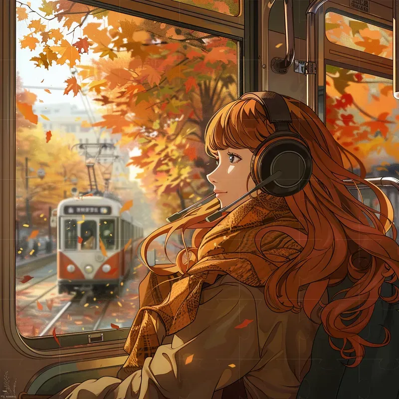 Beautiful Autumn Lofi Anime Thumbnails