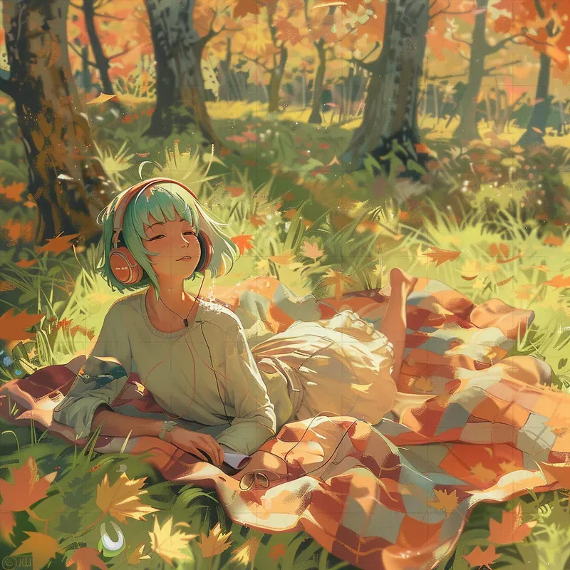 Beautiful Autumn Lofi Anime Thumbnails
