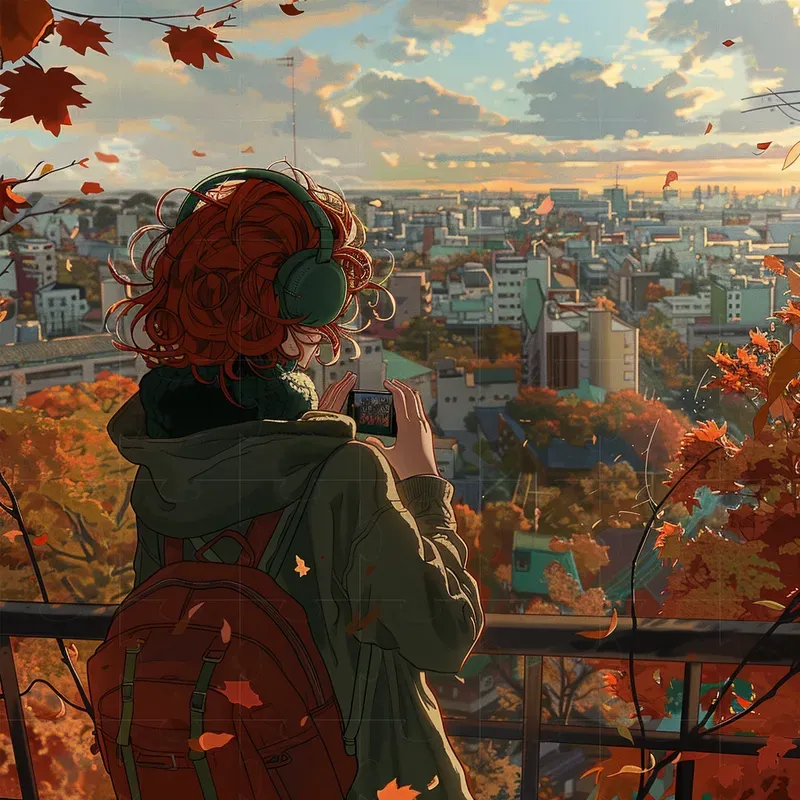 Beautiful Autumn Lofi Anime Thumbnails