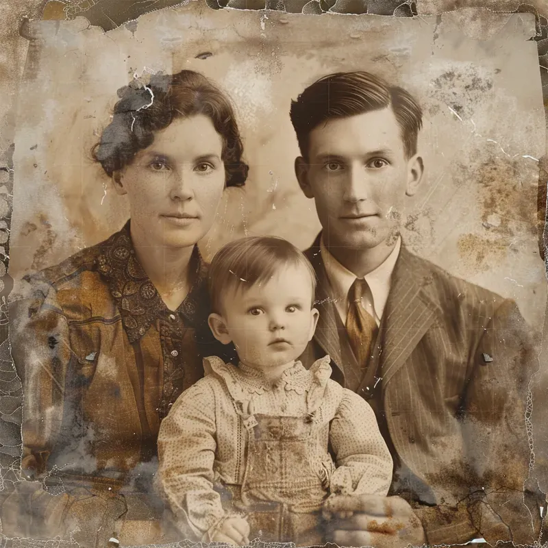 Realistic Vintage Family Photographs