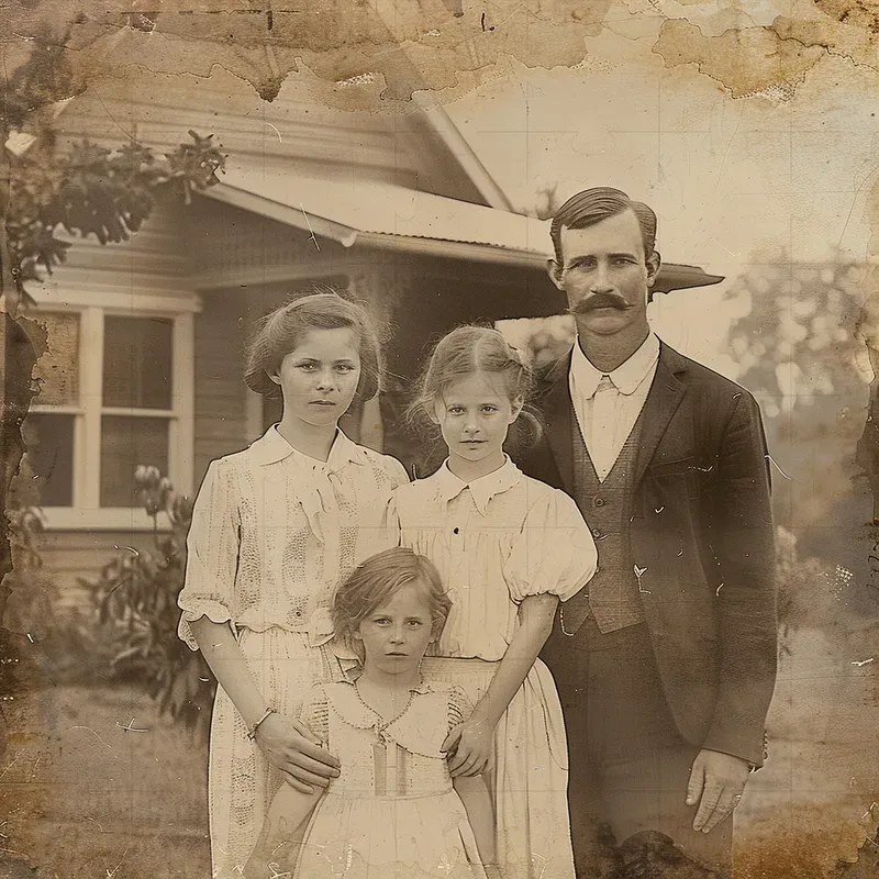 Realistic Vintage Family Photographs