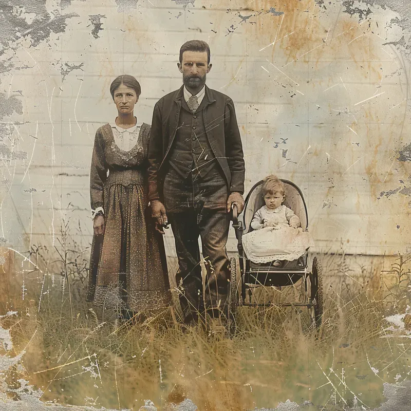 Realistic Vintage Family Photographs