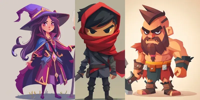 Simple 2D Sidescrolling Game Characters generated by undefined