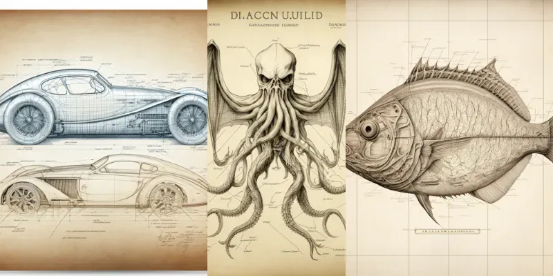 Leonardo Davinci Drawings generated by undefined
