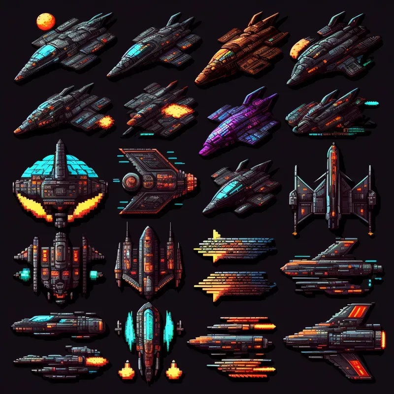 8-bit SciFi Icons