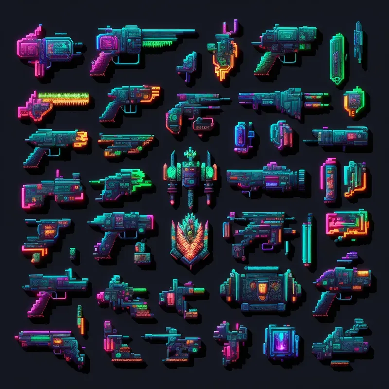 8-bit SciFi Icons