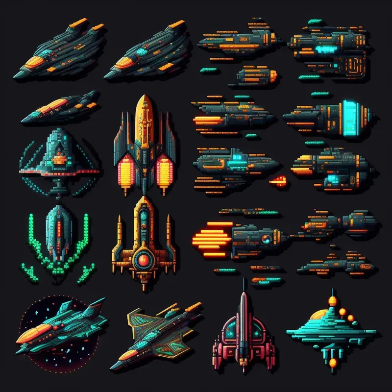 8-bit SciFi Icons