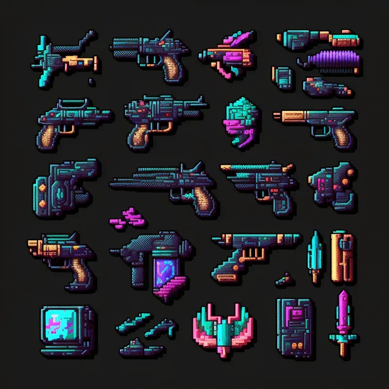 8-bit SciFi Icons
