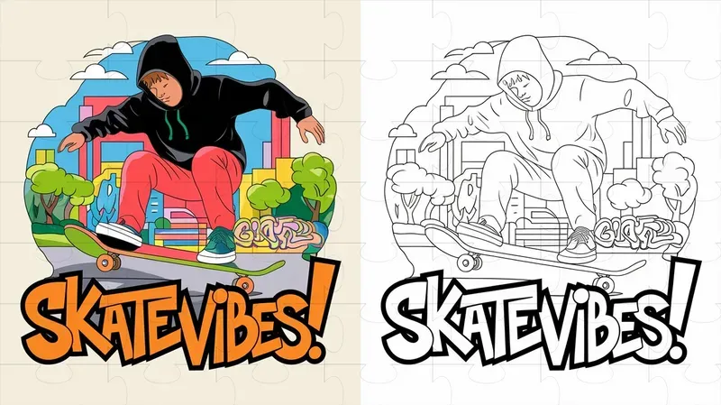Coloring Book Illustrations With Examples