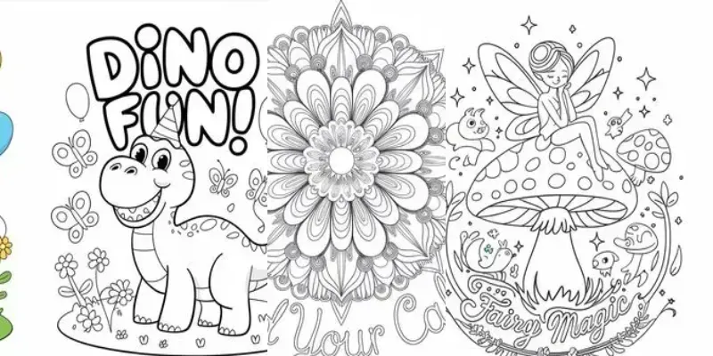 Coloring Book Illustrations With Examples generated by undefined