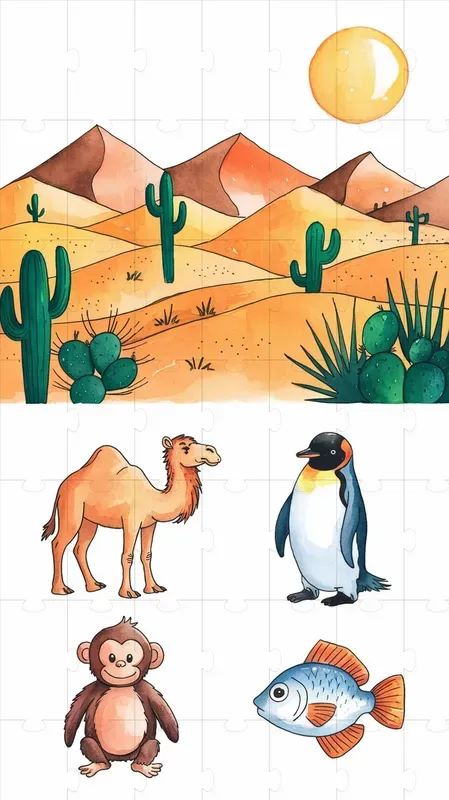 Educational Animal Habitat Illustrations