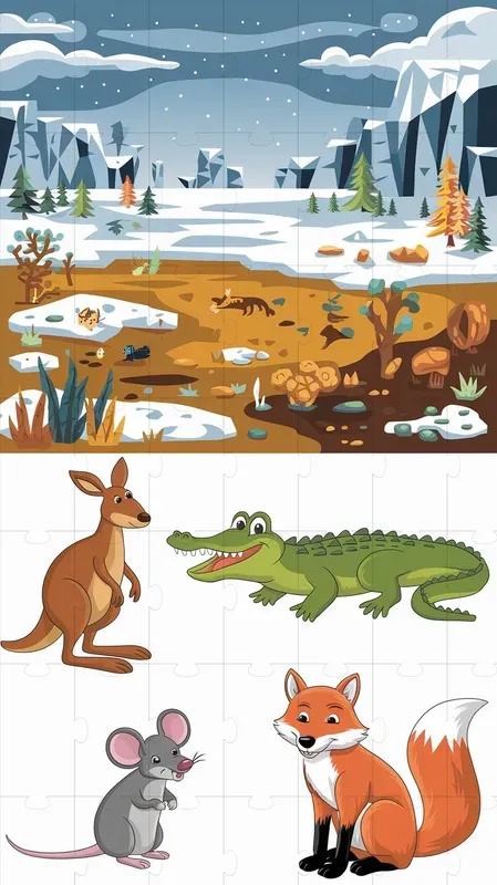 Educational Animal Habitat Illustrations