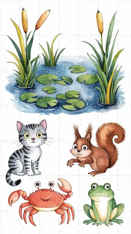 Educational Animal Habitat Illustrations
