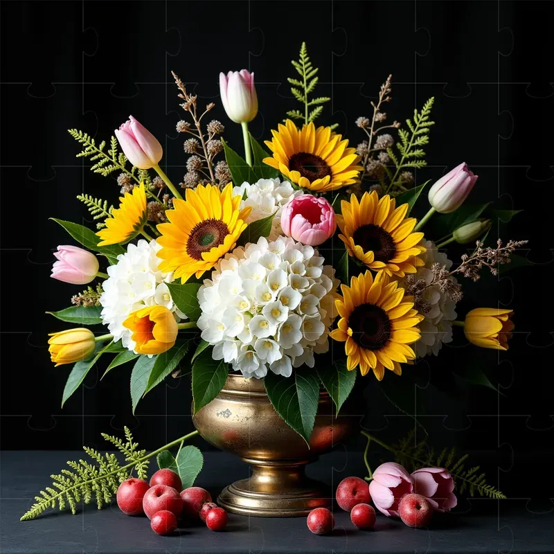 Customizable Floral Art Arrangements