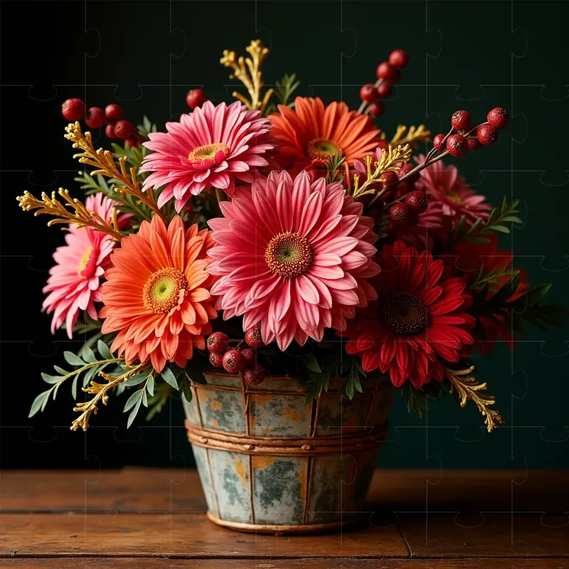 Customizable Floral Art Arrangements