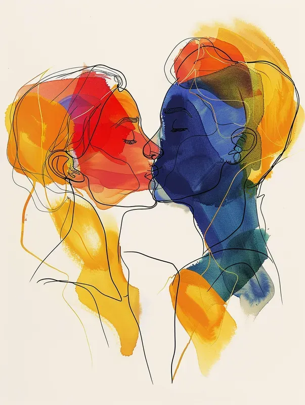 Colorful One Line Drawings