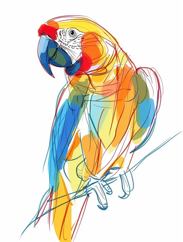 Colorful One Line Drawings