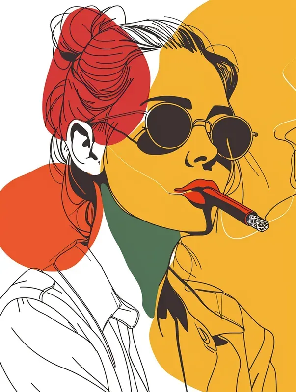 Colorful One Line Drawings