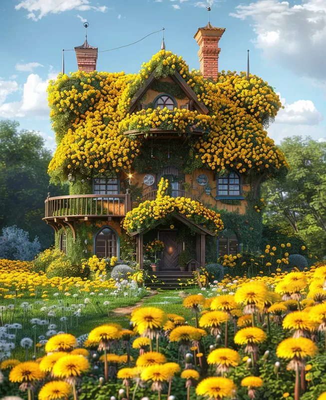 Realistic Flower Houses