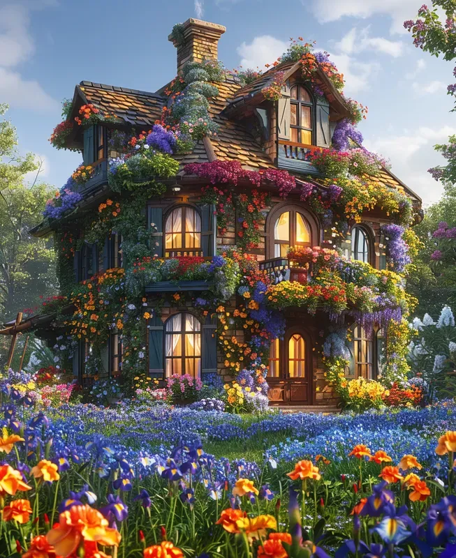 Realistic Flower Houses