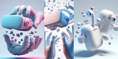 3D Clay Rendering Mobile Accessories generated by dalle