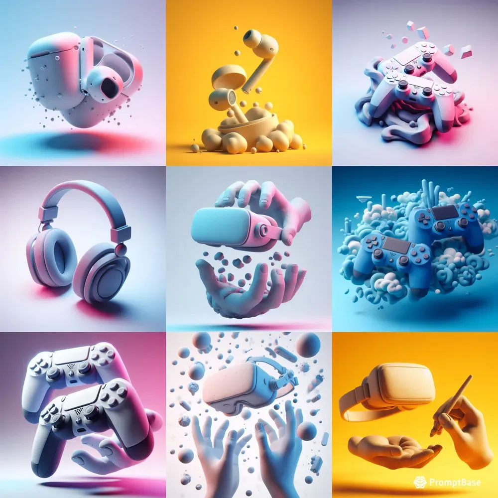 3D Clay Rendering Mobile Accessories