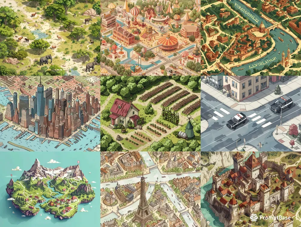 Maps And Plans Of Famous