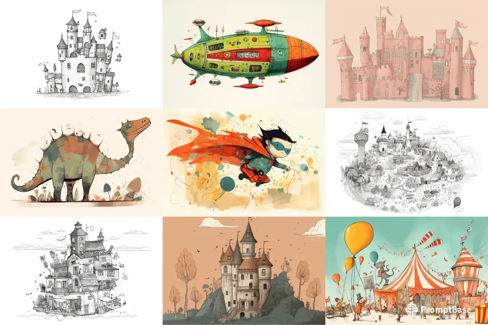 Children Detailed Sketches