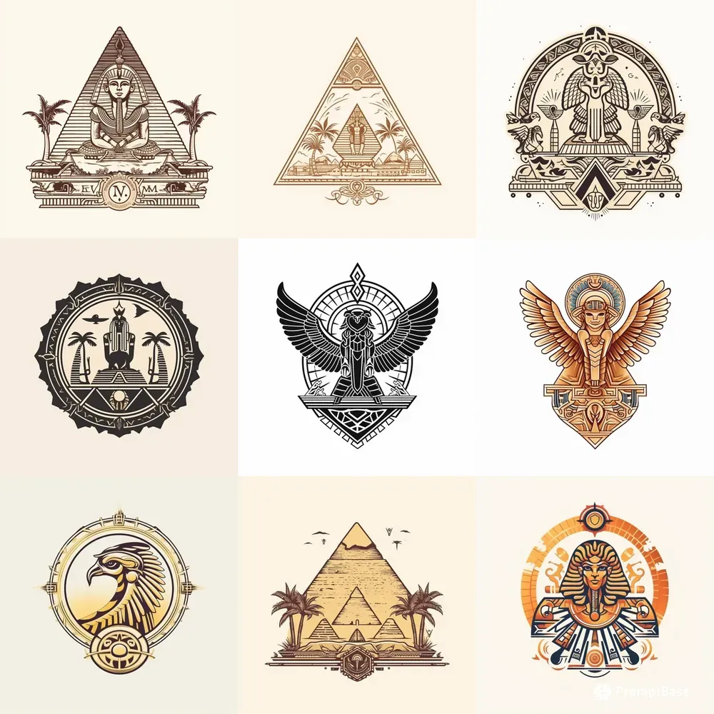 Egyptian Style Logo Designs