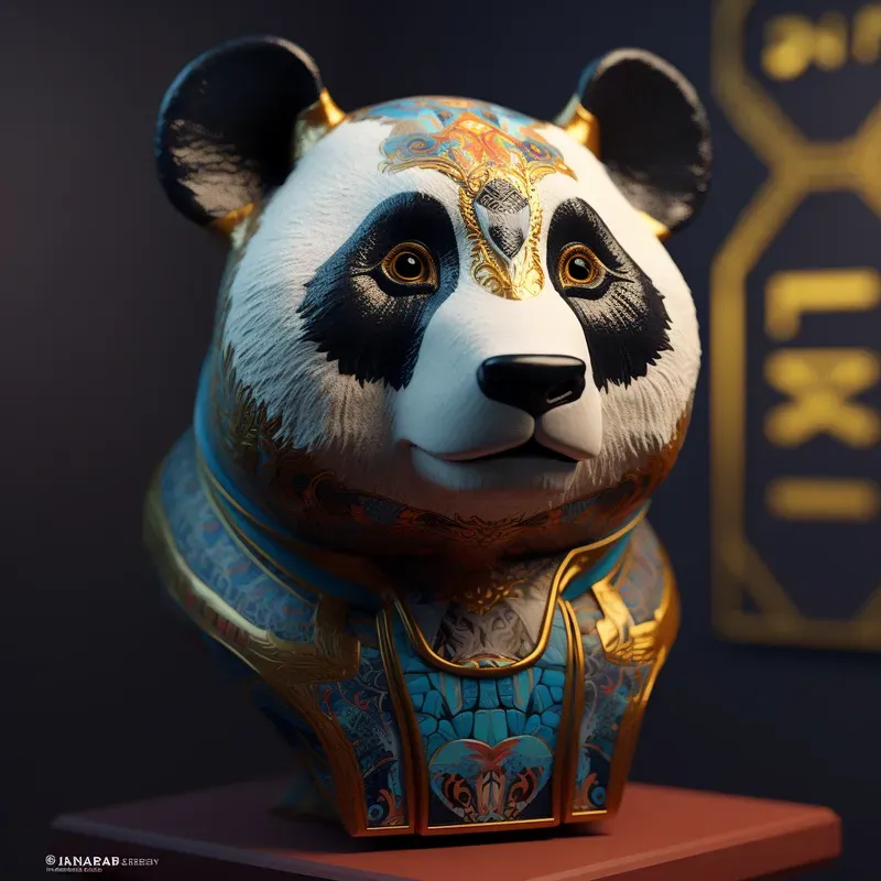 3D Rendered Animal Head Busts
